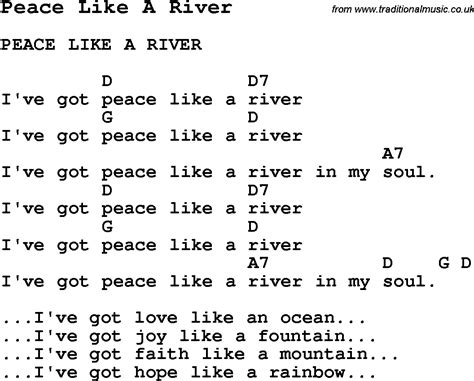 Peace Like A River Chords - Sheet and Chords Collection