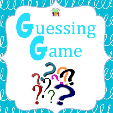 Guessing Game for ESL Class