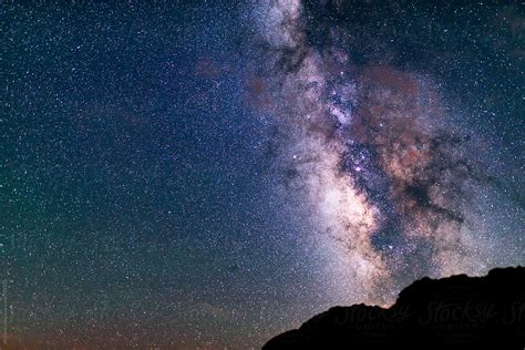 "Milky Way Galaxy Night Sky Stars New Mexico Desert Bisti De-Na-Zin ...