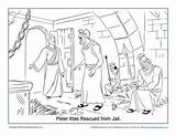 Peter Was Rescued From Jail Coloring Page On SSZ sketch template