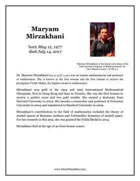 Maryam Mirzakhani Hero Biography