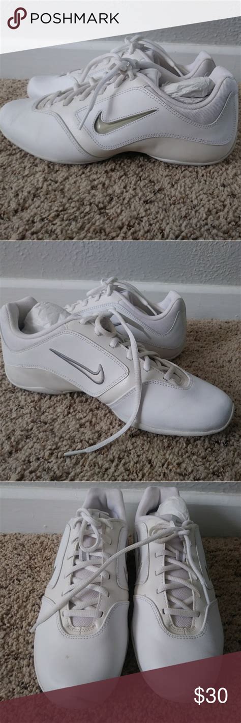 Nike white cheerleading shoes | Cheerleading shoes, White nikes, Nike