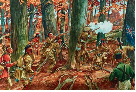 an image of a painting of soldiers in the woods