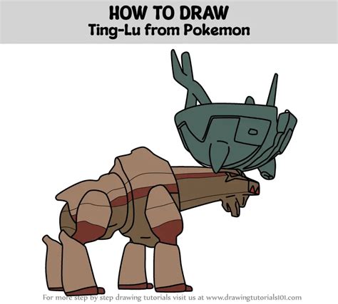 How to Draw Ting-Lu from Pokemon (Pokemon) Step by Step | DrawingTutorials101.com