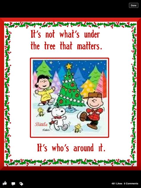 a christmas card with the words it's not what's under the tree that matters