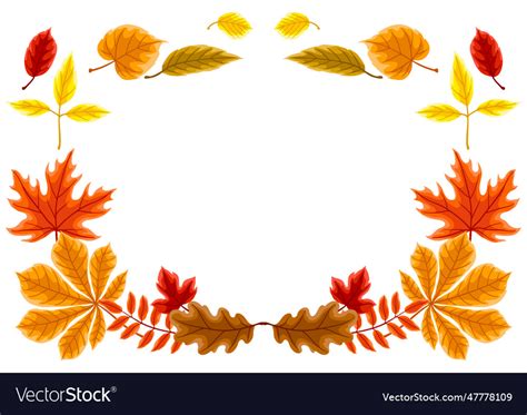 Frame with autumn leaves Royalty Free Vector Image