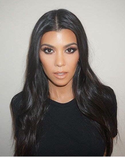 Kourtney kardashian Smokey eye and long hair style | Kourtney ...