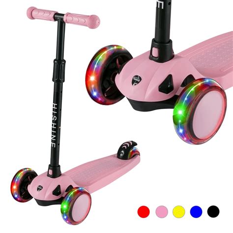 Hishine 3 wheel kick scooter for kids and toddler 3-5 year old age ...