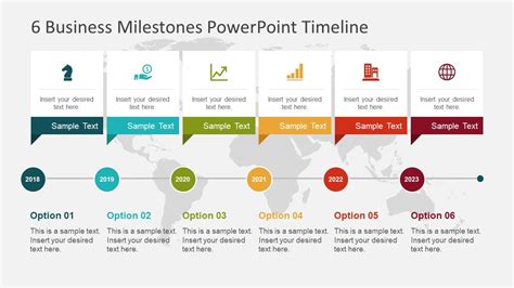 6 Business Milestones PowerPoint Timeline - SlideModel | Timeline design, Timeline infographic ...