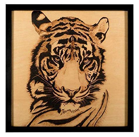 Amazon.com: Handmade Wood Burning Art, Pyrography, Tiger : Handmade Products