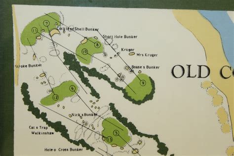 Lot Detail - The Old Course St. Andrews Map - Framed - Roth Collection