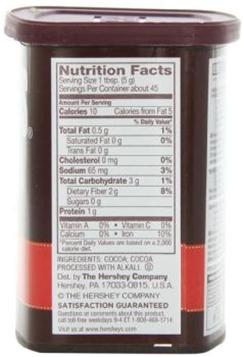 Hersheys Dark Cocoa Powder Nutrition Facts - Solo Para Adultos En Perú