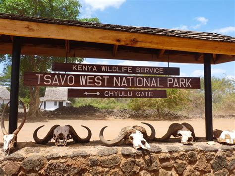 Park Entrance Gates to Tsavo West National Park