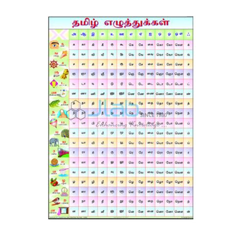 Tamil Barakhadi Chart India, Manufacturers, Suppliers & Exporters in India