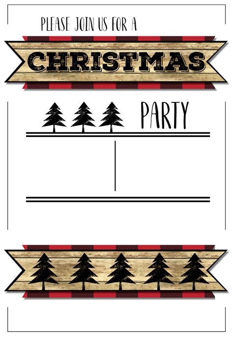 Christmas Party Invitation Templates Free Printable - Paper Trail Design