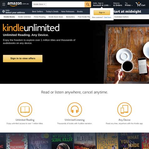 [Prime] Kindle Unlimited 3 Months Free for New Customers ($13.99/Month Thereafter) @ Amazon AU ...