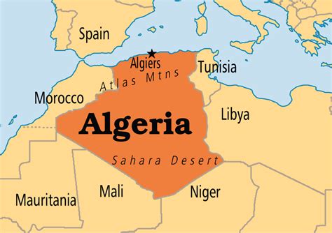 Algeria Location On World Map