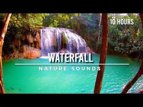 Tropical Rainforest Waterfall (Nature sounds) Erawan falls. Beautiful ...