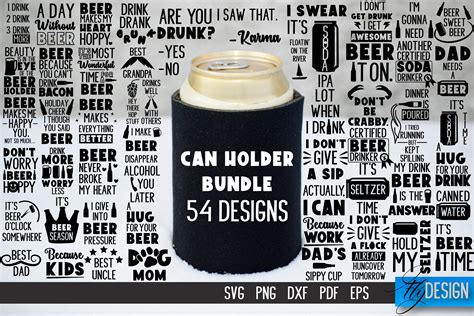 Can Holder SVG Bundle Can Cooler SVG Can Koozie Designs By Fly Design TheHungryJPEG ...