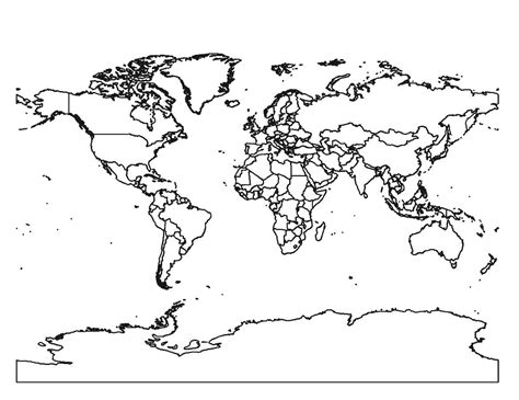 Coloring Pages Of The World Map - Coloring Home