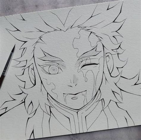 Demon slayer// rengoku | Naruto sketch drawing, Anime character drawing ...