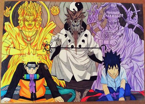 Naruto Sage Six Paths Mode Vs Sasuke