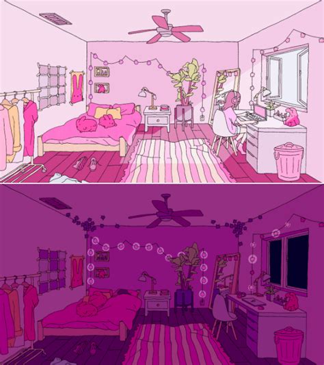 Aesthetic Pink Anime Bedroom Background