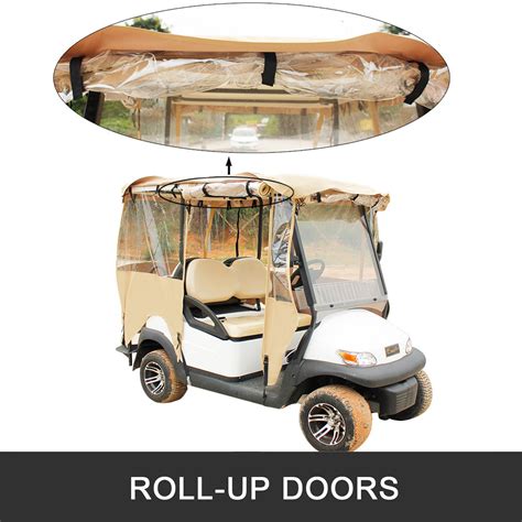 VEVOR Golf Cart Enclosure, 4-Person Golf Cart Cover, 4-Sided Fairway Deluxe, 300D Waterproof ...