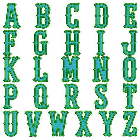 Tiffany Embroidery Font Alphabet Letters INSTANT DOWNLOAD Pes - Etsy