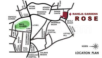 K Raheja Realty K Raheja Gardens Map - Wanowrie, Pune Location Map