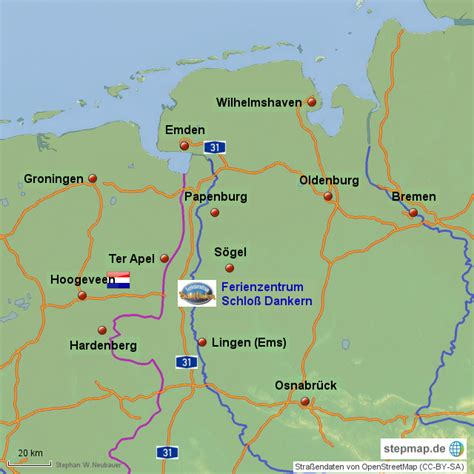 StepMap - Emsland - Dankern - Landkarte für Deutschland