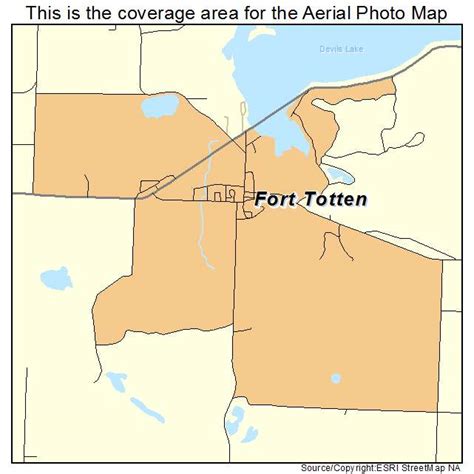 Aerial Photography Map of Fort Totten, ND North Dakota