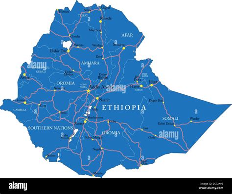 Map Of Ethiopia Svg Vector Interactive Hd Ethiopia Map | Images and ...