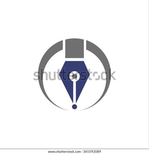 Fountain Pen Logo Stock Vector (Royalty Free) 365592089