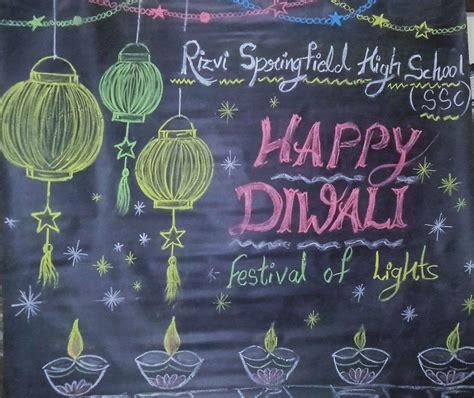 #Blackboard Decoration #Borad Art #Chalkboard # Happy Diwali