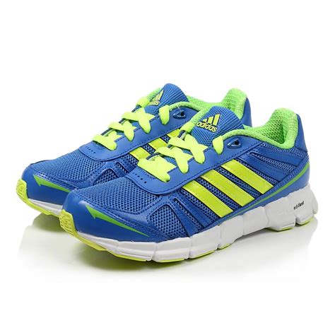 Adidas Kids AdiFast Running Shoes - Blue/Lime - Tennisnuts.com