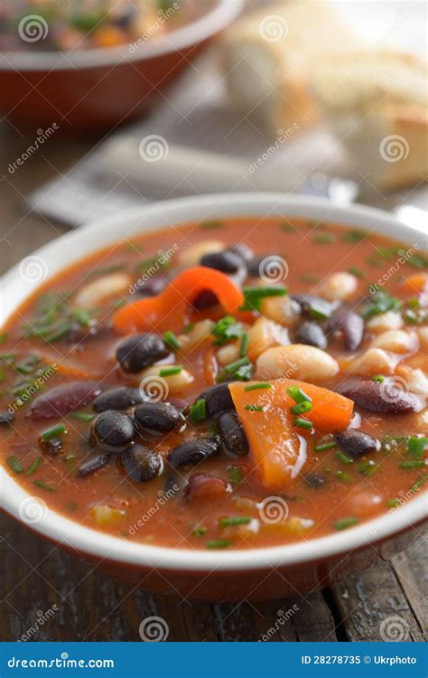 Three bean soup stock image. Image of rustic, soup, cuisine - 28278735