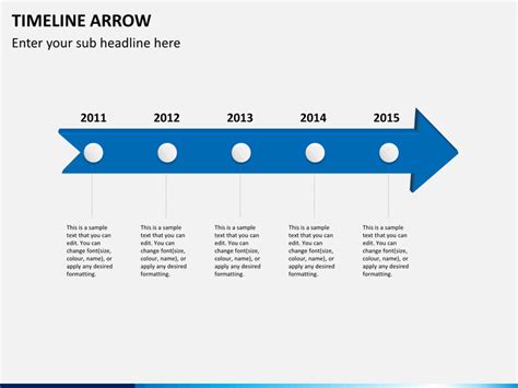 Timeline Arrow Diagram PowerPoint Template | SketchBubble