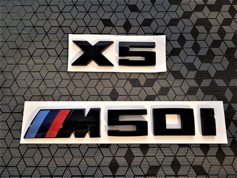 BMW X5 M50i Black Emblem. Black BMW X5 M50i Trunk Badge - Etsy