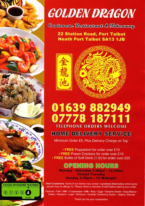 Golden Dragon Cantonese Restaurant and Takeaway in Port Talbot