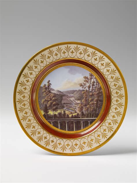 A Berlin KPM plate with landscape decor - Lot 162