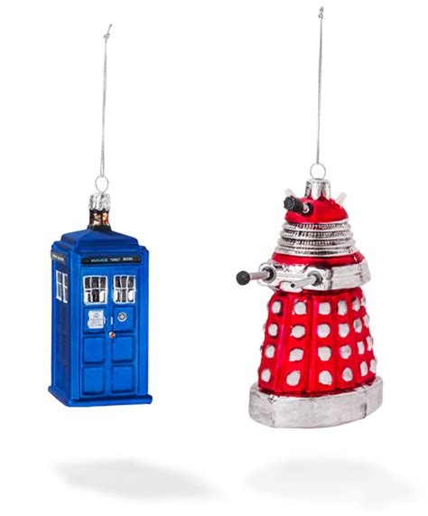 Doctor Who TARDIS, Dalek and Cyberman Christmas Tree Ornaments - Global ...