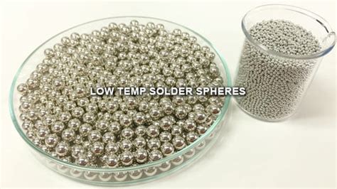 Low Melting Point/Fusible Solder Spheres - Scientific Alloys