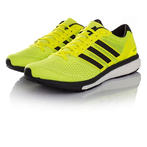 Adidas Adizero Boston 6 Mens Yellow Running Sports Shoes Trainers ...