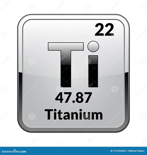 Titanium Symbol. Sign Titanium With Atomic Number And Atomic Weight. Ti ...