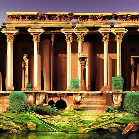 Cleopatra's palace in contrast with nature