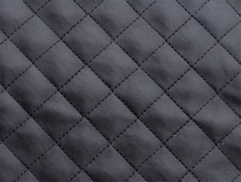 MJTrends: Black Quilted Faux Leather Fabric