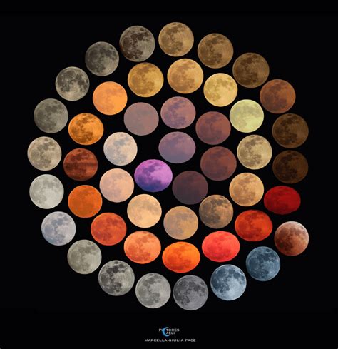 48 different colors of the moon, all photographed in a time span of 10 ...