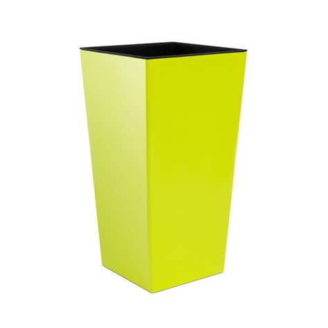 2XL size Lime URBI 61 cm tall plastic flower pot with internal liner, 7 colours | Plastic flower ...