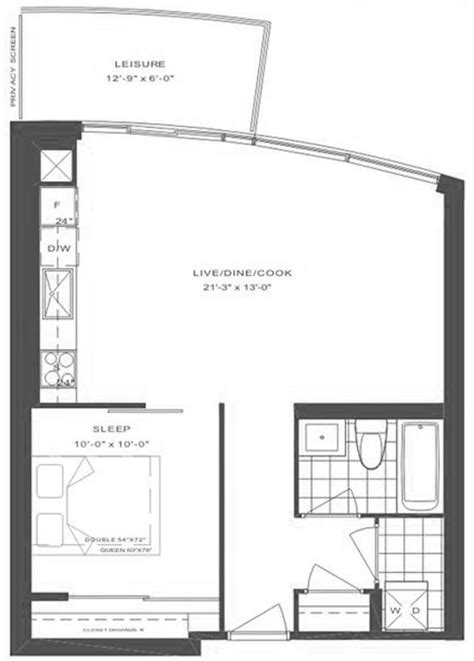 Waterscapes Condos by Monarch |Aqua 620 Floorplan 1 bed & 1 bath